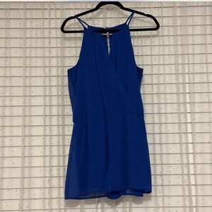 Blue Sleeveless Romper